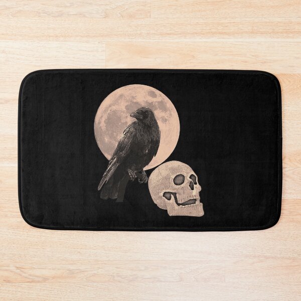 Item preview, Night motif with common raven and skull design, great goth design, cool Halloween party outfit designed and sold by Kirei-Lily.