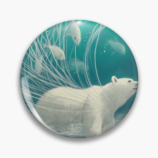 Item preview, Polar Bear Dreams. Plentiful ocean illustration. designed and sold by Shoot-The-Moon.