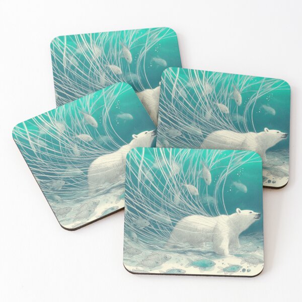 Item preview, Polar Bear Dreams. Plentiful ocean illustration. designed and sold by Shoot-The-Moon.