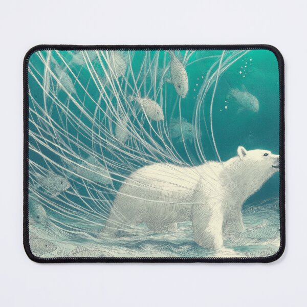 Item preview, Polar Bear Dreams. Plentiful ocean illustration. designed and sold by Shoot-The-Moon.