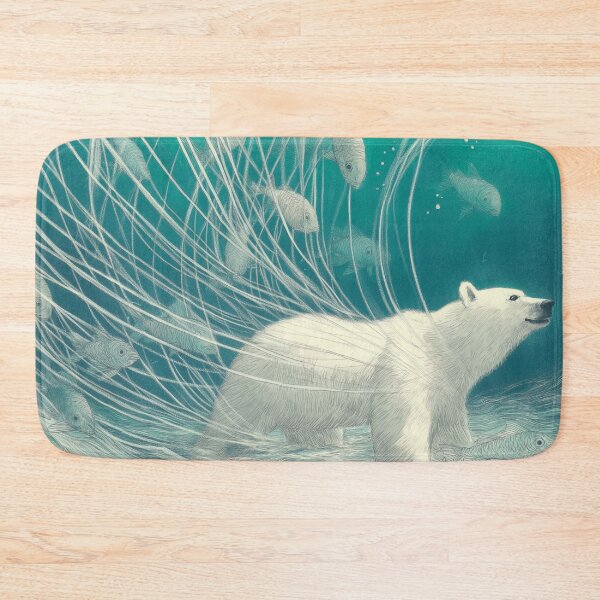 Item preview, Polar Bear Dreams. Plentiful ocean illustration. designed and sold by Shoot-The-Moon.