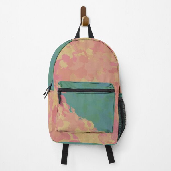 Item preview, A painting of a beach with a green and pink background designed and sold by PWDigitalArt.