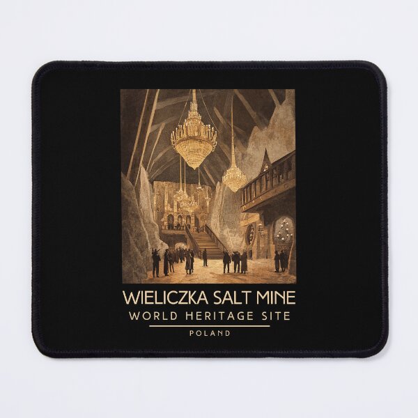 Item preview, A Vintage Travel Poster of Wieliczka Salt Mine - Poland designed and sold by GoodOldVintage.