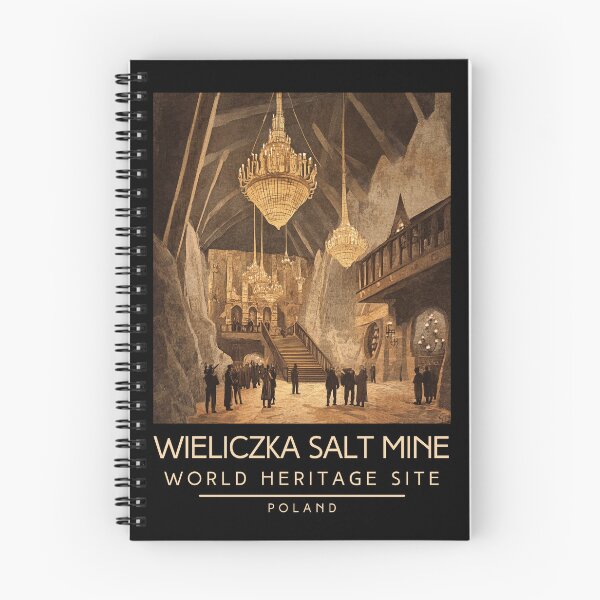 Item preview, A Vintage Travel Poster of Wieliczka Salt Mine - Poland  designed and sold by GoodOldVintage.