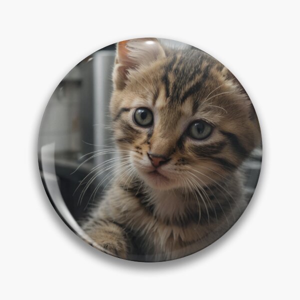 Item preview, Curious kitten caught admiring a freshly baked pizza designed and sold by CuteopiaGallery.