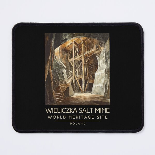 Item preview, A Vintage Travel Poster of Wieliczka Salt Mine - Poland designed and sold by GoodOldVintage.