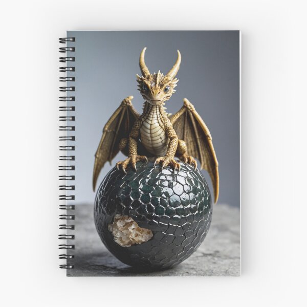 Item preview, Cute Baby Bronze Dragon Hatchling with Egg designed and sold by CuteopiaGallery.
