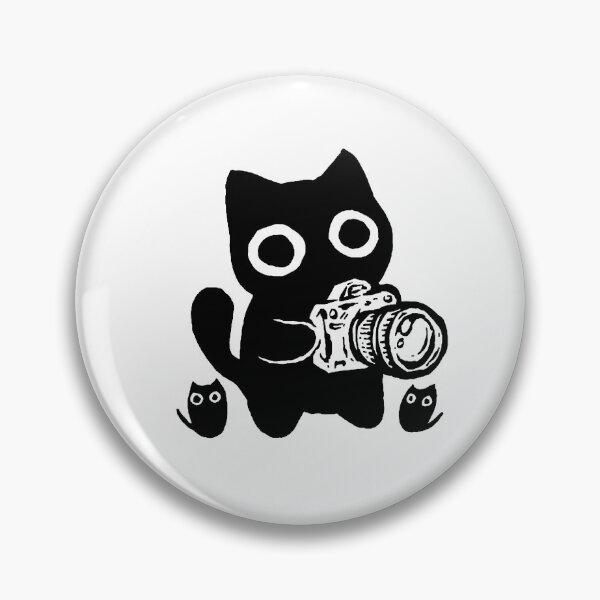 Item preview, Black Cat Holding a Camera: Unique Artistic Design for Cat Lovers designed and sold by SickStyleShop.