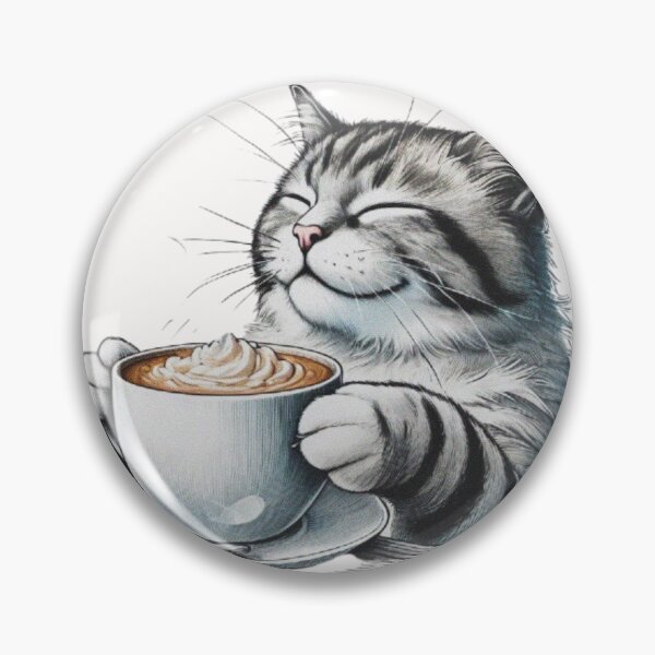 Item preview, A Cat Enjoying a Cup of Coffee – An Artwork designed and sold by younestshirts.