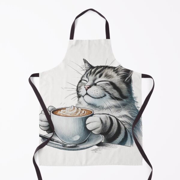 Item preview, A Cat Enjoying a Cup of Coffee – An Artwork designed and sold by younestshirts.