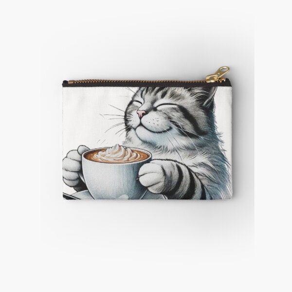 Item preview, A Cat Enjoying a Cup of Coffee – An Artwork designed and sold by younestshirts.