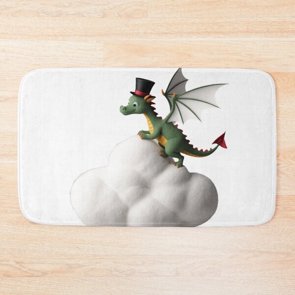 Item preview, Cute 3d Dragon with Top hat on Cloud designed and sold by CuteopiaGallery.