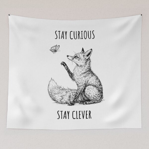 Item preview, Stay Curious Stay Clever - Fox Animales designed and sold by Wildom.