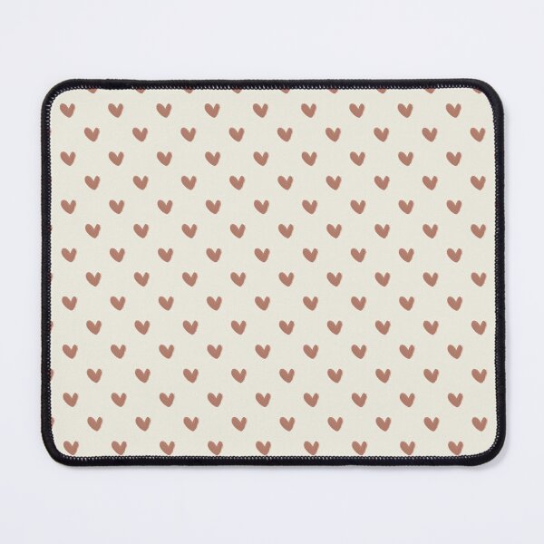 Item preview, Brown mocha mousse cute painterly small love hearts all over on a cream background designed and sold by PrettywithColor.