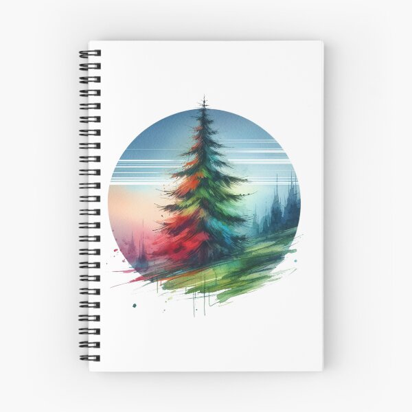 Item preview, Serene Watercolor Pine Tree Forest Art designed and sold by gkhanco.