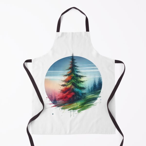 Item preview, Serene Watercolor Pine Tree Forest Art designed and sold by gkhanco.