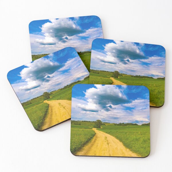 Item preview, Dirt Track Across Jurassic Meadows – Scenic Polish Landscape Photography designed and sold by MajikFlower.