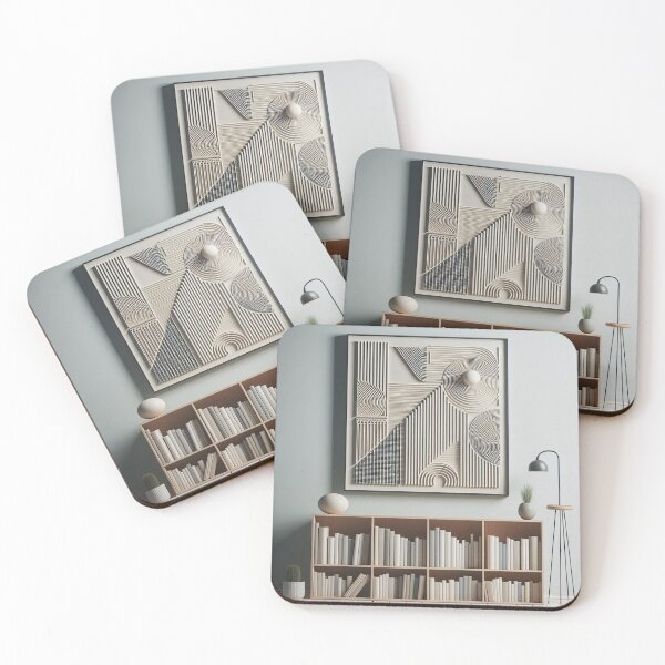 Item preview, Bookshelf Minimalism Art Style designed and sold by artofuniverse.