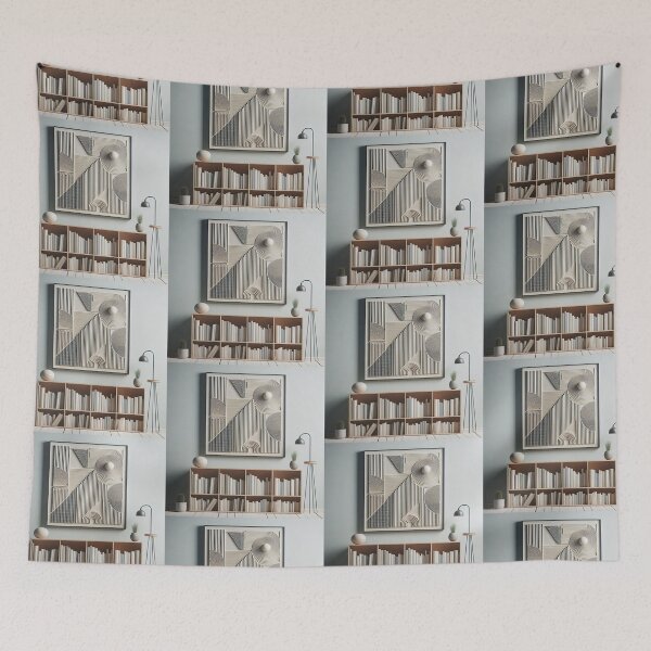 Item preview, Bookshelf Minimalism Art Style designed and sold by artofuniverse.