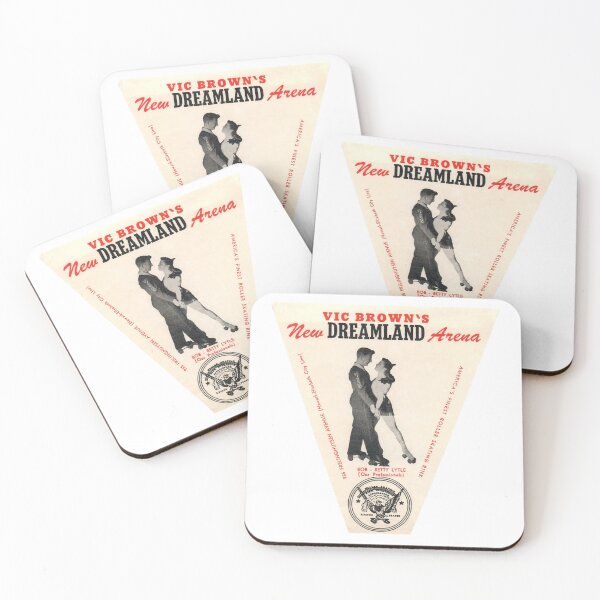 Item preview, Vic Browns New Dreamland Arena Newark Elizabeth New Jersey Roller Skating Rink Sticker Decal Label Design 2 designed and sold by tislord.
