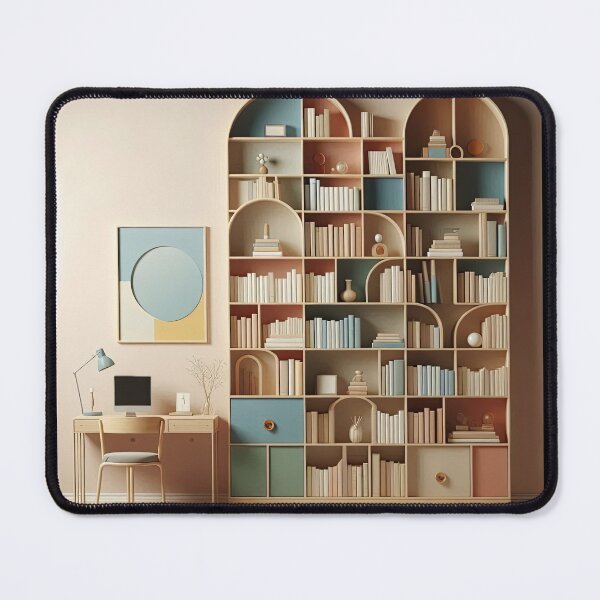 Item preview, Bookshelf Minimalism Art Style designed and sold by artofuniverse.