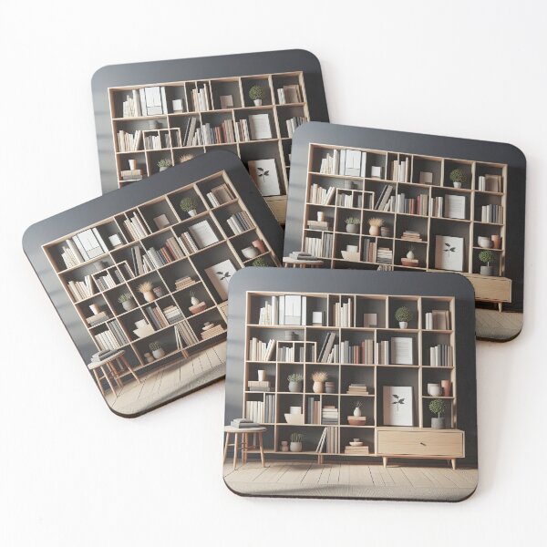 Item preview, Bookshelf Minimalism Art Style designed and sold by artofuniverse.