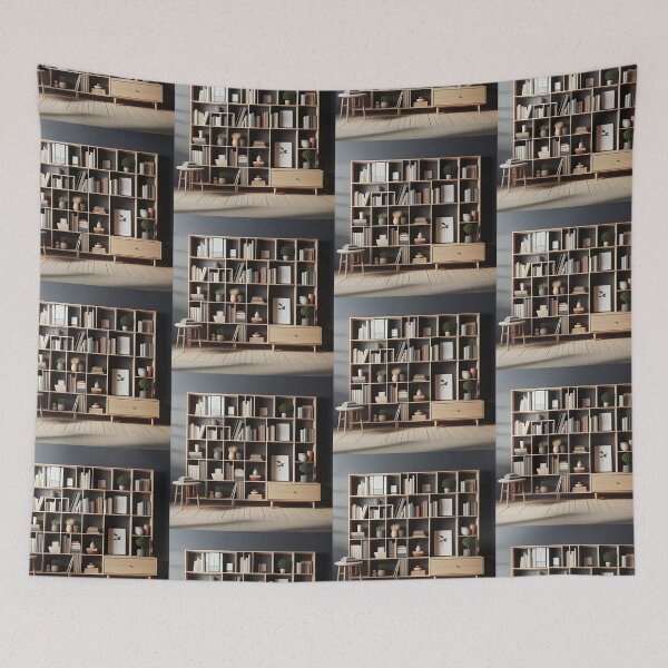 Item preview, Bookshelf Minimalism Art Style designed and sold by artofuniverse.