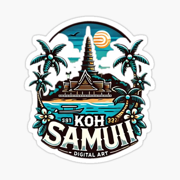 Item preview, koh samui design sticker  designed and sold by NCNGDESIGN.