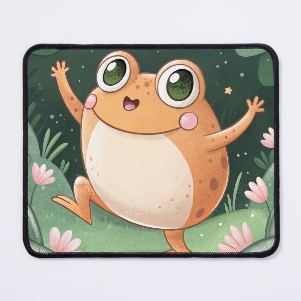 Item preview, Cute chibi frog dancing designed and sold by AhArtMe.