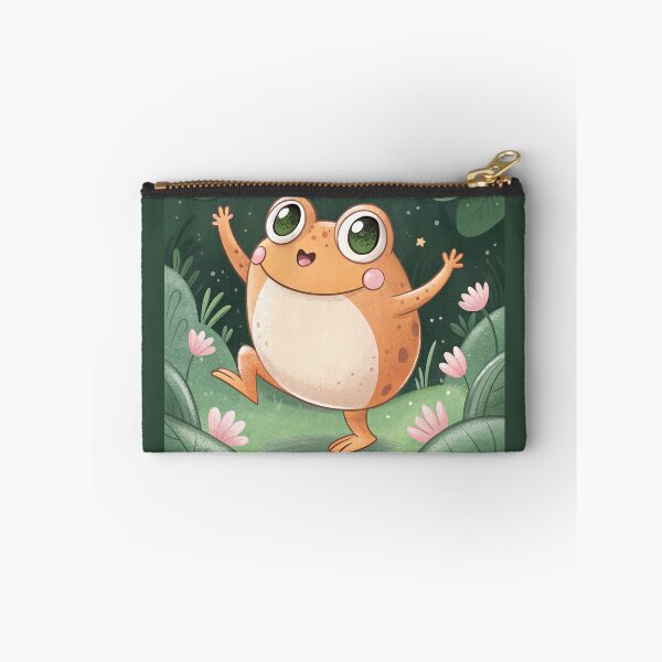 Item preview, Cute chibi frog dancing designed and sold by AhArtMe.