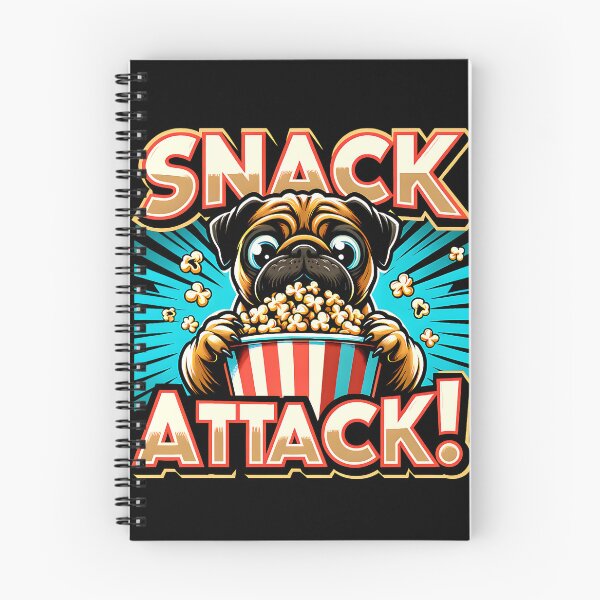 Item preview, Snack Attack Pug with Popcorn designed and sold by Taans-Creation.