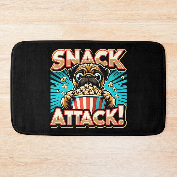 Item preview, Snack Attack Pug with Popcorn designed and sold by Taans-Creation.