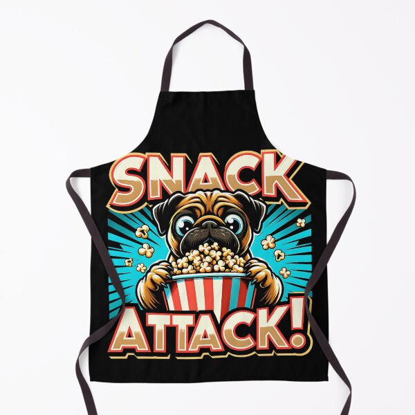 Item preview, Snack Attack Pug with Popcorn designed and sold by Taans-Creation.