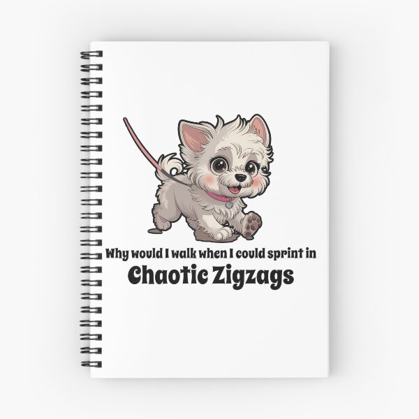 Item preview, Cute leahsed dog running in Zig zags. designed and sold by JennyFinns.