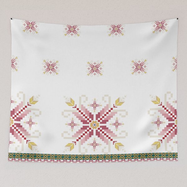 Item preview, seamless, textile, aztec, embroidery cross stich, pattern, vector, ornament, native, ethnic pattern, pixel, stitch, texture, tribal, border embroidery, fabric, carpet, folk, cross, embroidery, designed and sold by Wunnipaogtun.