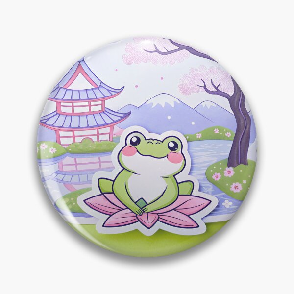 Item preview, Cute chibi frog violet designed and sold by AhArtMe.