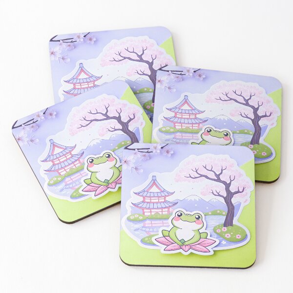 Item preview, Cute chibi frog violet designed and sold by AhArtMe.