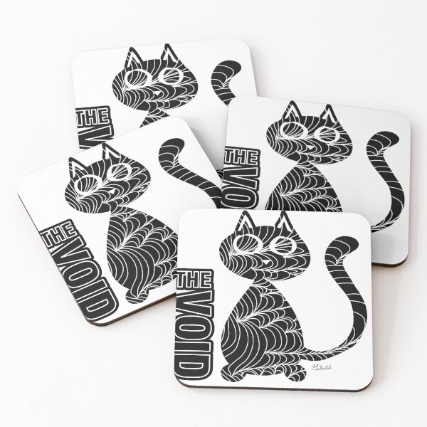 Item preview, The Void Black Cat (Chaotic Lines) designed and sold by GetContented.
