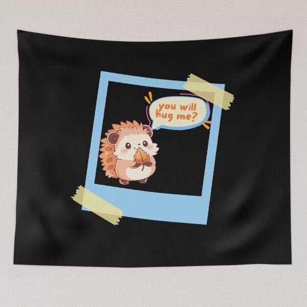Item preview, Cute Hedgehog with Leaf – "You Will Hug Me? designed and sold by FeelCreations.