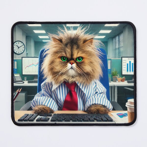 Item preview, Ill-Tempered Cat Office Worker designed and sold by iMIGHTwearTHAT.