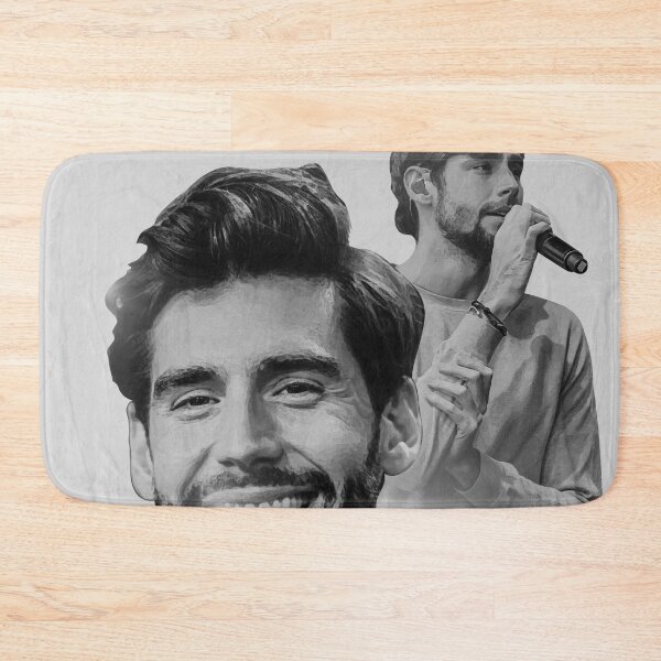 Aperçu de l'œuvre Alvaro Soler chanteur hispano-allemand noir et blanc créée et vendue par Wolagno.