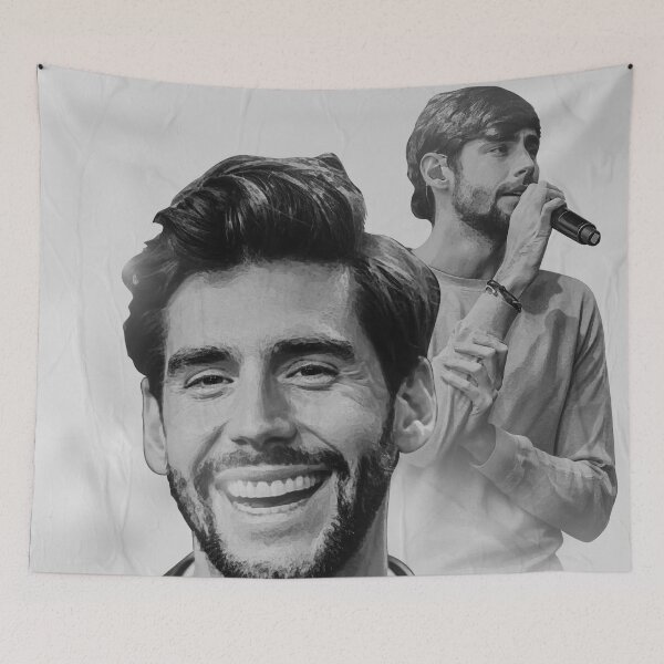 Item preview, Alvaro Soler black and white Spanish-German singer designed and sold by Wolagno.