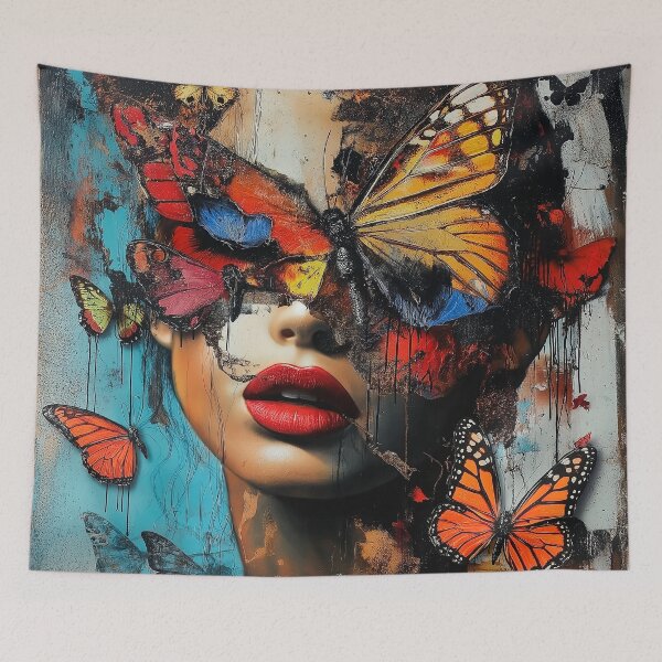 Item preview, butterflies on face designed and sold by Maestro-4U.