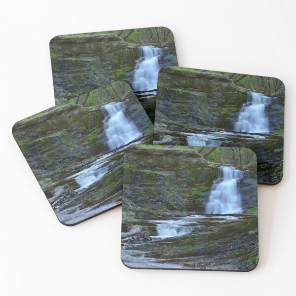 Item preview, Waterfall in Iwla, Low Beskids – Serene Polish Nature Photography designed and sold by MajikFlower.