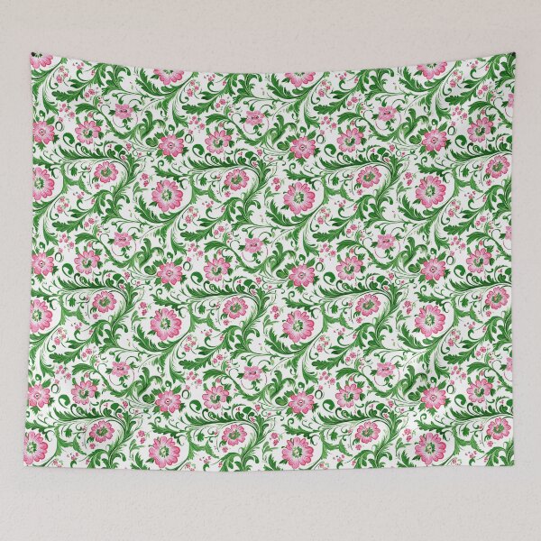 Item preview, Floral pink magenta and green designed and sold by vialgames.