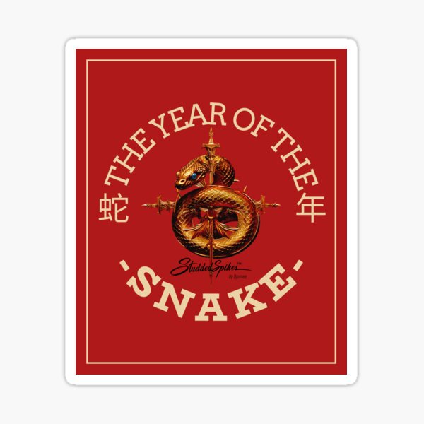 StuddedSpikes by Djamee Chinese Year Of The Snake Sticker