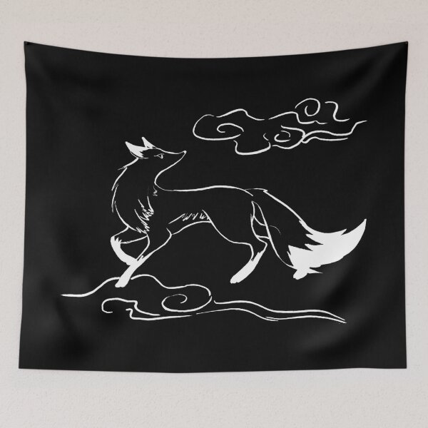 Item preview, Foxie - Fox Spirit - White Ink designed and sold by RowenaTmT.