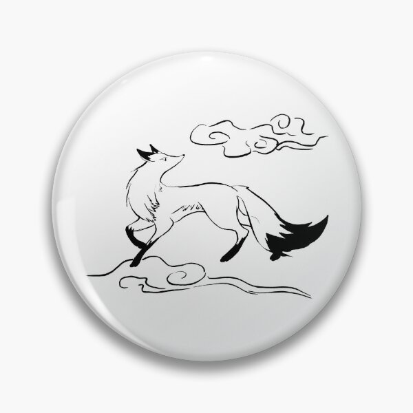 Item preview, Foxie - Fox Spirit - Black Ink designed and sold by RowenaTmT.