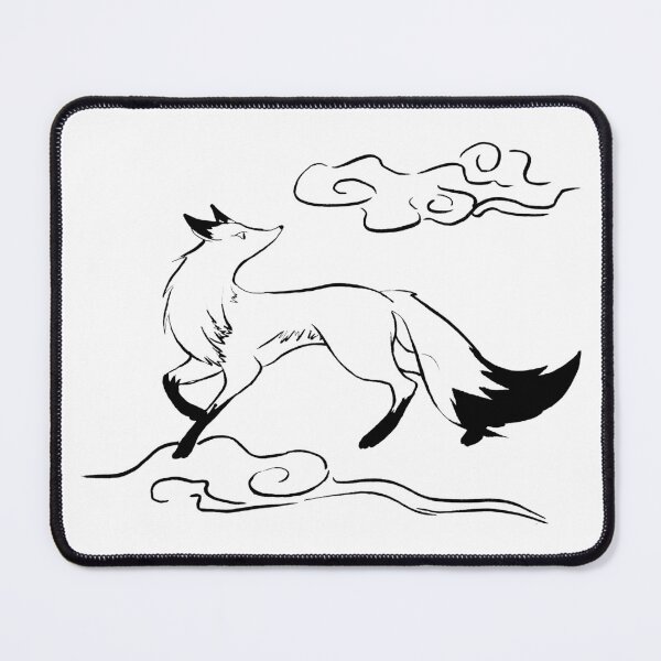 Item preview, Foxie - Fox Spirit - Black Ink designed and sold by RowenaTmT.