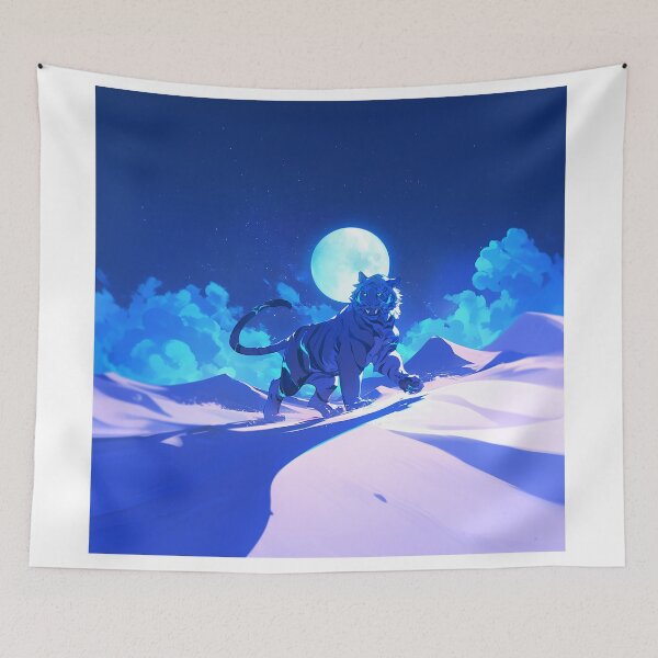 Item preview, Majestic Tiger in Desert on Full Moon Day designed and sold by Christian Weiss.